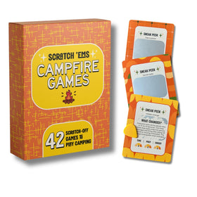 Scratch 'Ems Campfire Games card collection for cozy family night entertainment