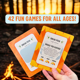 Scratch 'Ems Campfire Games travel-ready cards fit in backpacks