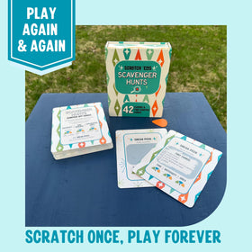 Scratch 'Ems close-up of nostalgic artwork on cards inspiring imagination.