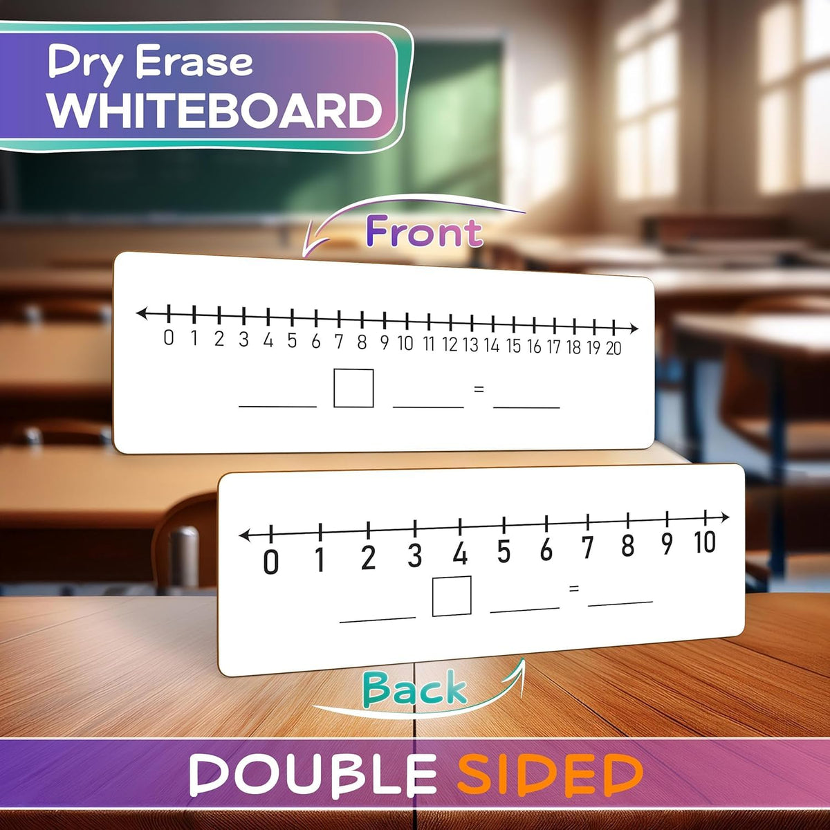 Scribbledo dry erase numberline board 1-20 side for extended counting