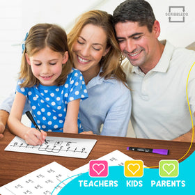 Scribbledo homeschool math center with numberline boards