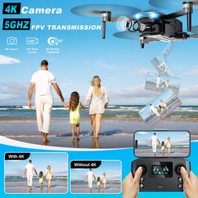 Scrubuz GPS Drone shows dual batteries for extended flight time.