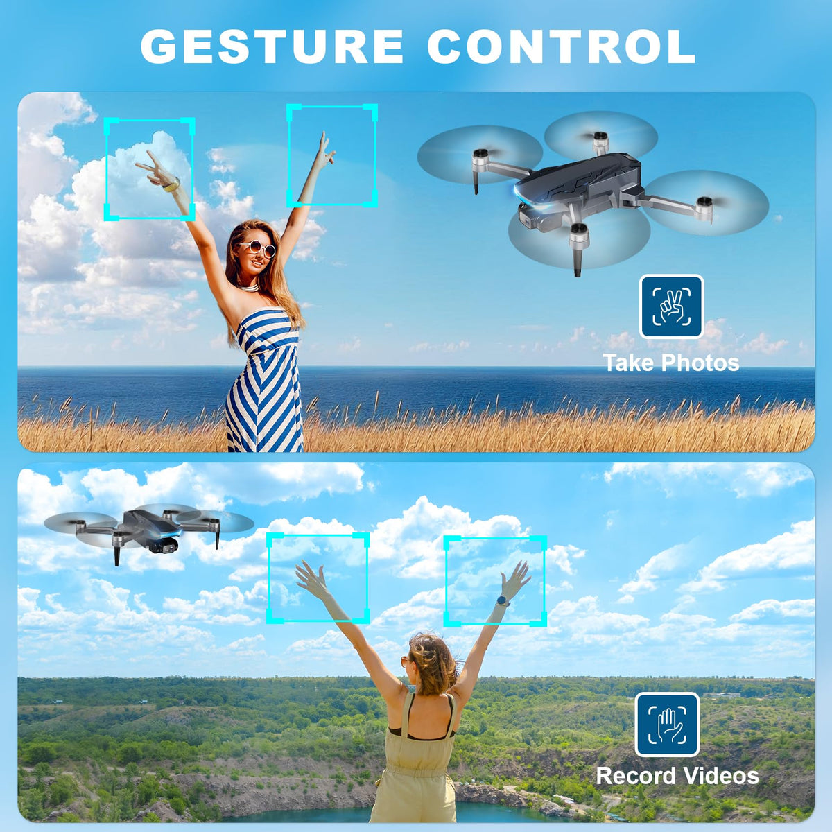 Scrubuz drone with two batteries extends flight time