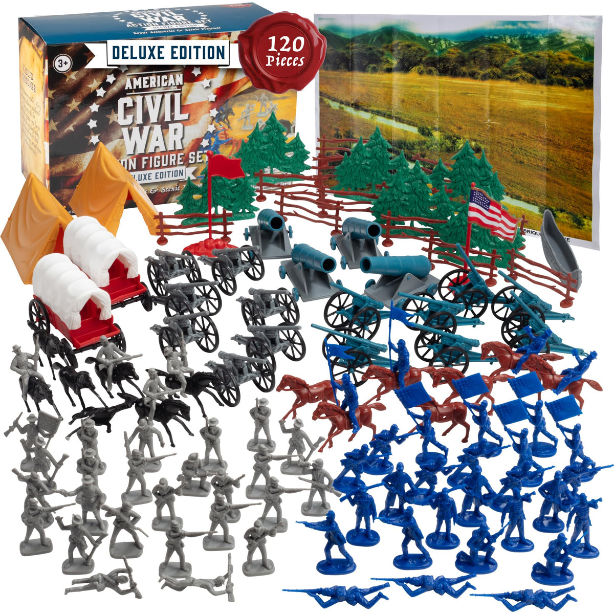 SCS Direct Civil War army men full set box for imaginative battlefield play