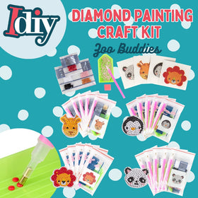 SCS Direct kids birthday diamond painting kit featuring panda for group activities.