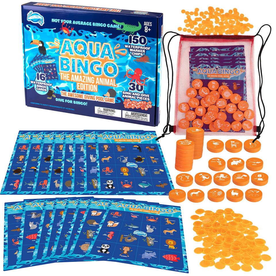SCS Direct pool bingo diving pieces in action, enhancing pool play and team bonding.
