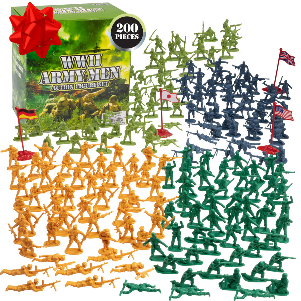 SCS Direct World War II army man USA pose for imaginative play and display.