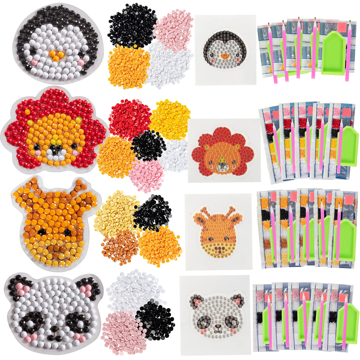 SCS Direct Zoo Buddies diamond painting kit packaging for party favors.