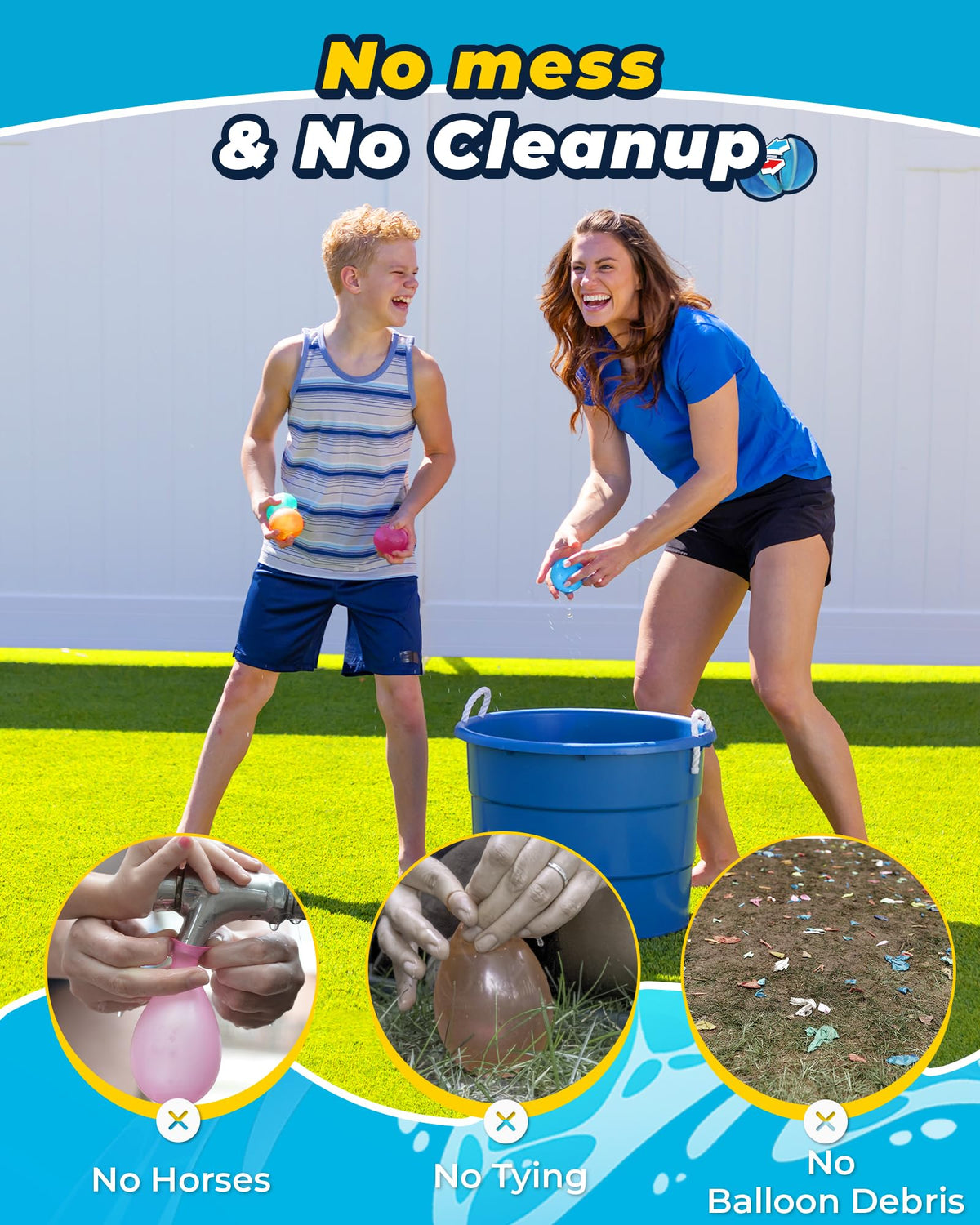 SCUATANBE cost-saving water balloons provide long-lasting summer entertainment.