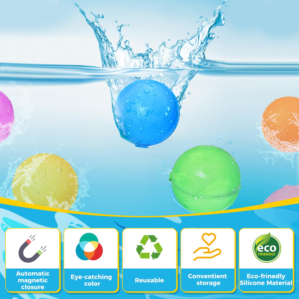 SCUATANBE refillable design for repeated toss games and relays.