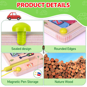 Scuwtocn safe wooden construction with rounded edges for toddlers.