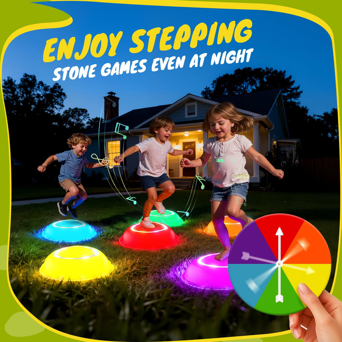 Scvcid indoor outdoor balance stone course supports coordinated movement and active play