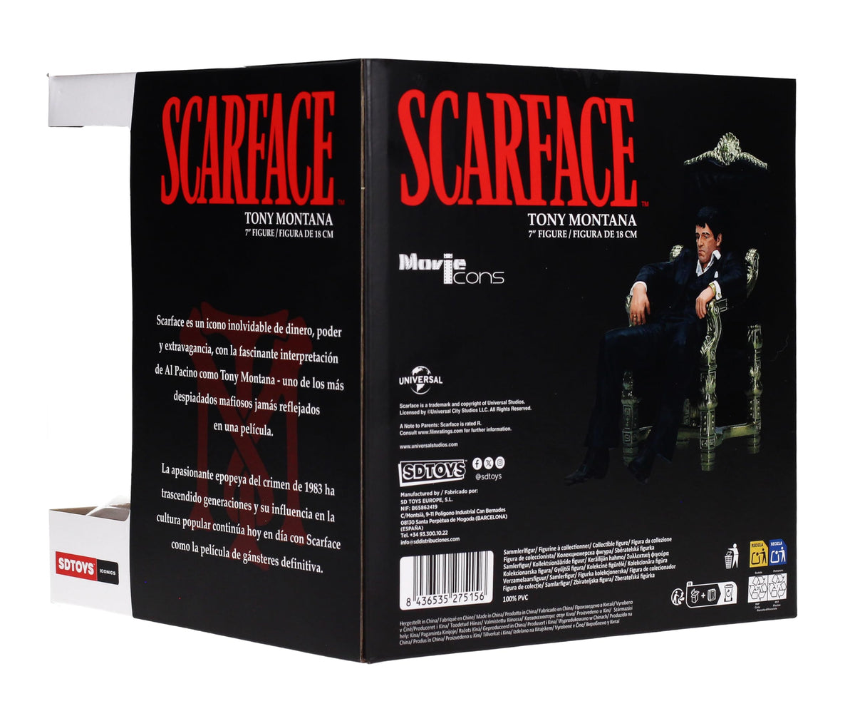 SD TOYS Movie Icons throne display for cinematic collection.