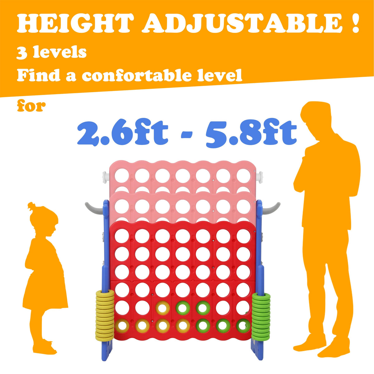 SDADI 2-in-1 jumbo 4-to-score with ring toss for outdoor parties