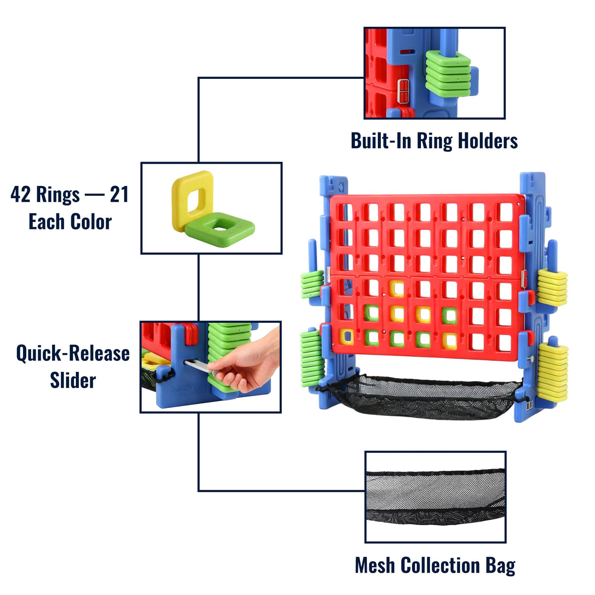 SDADI catching net and carry bag simplify storage and transport