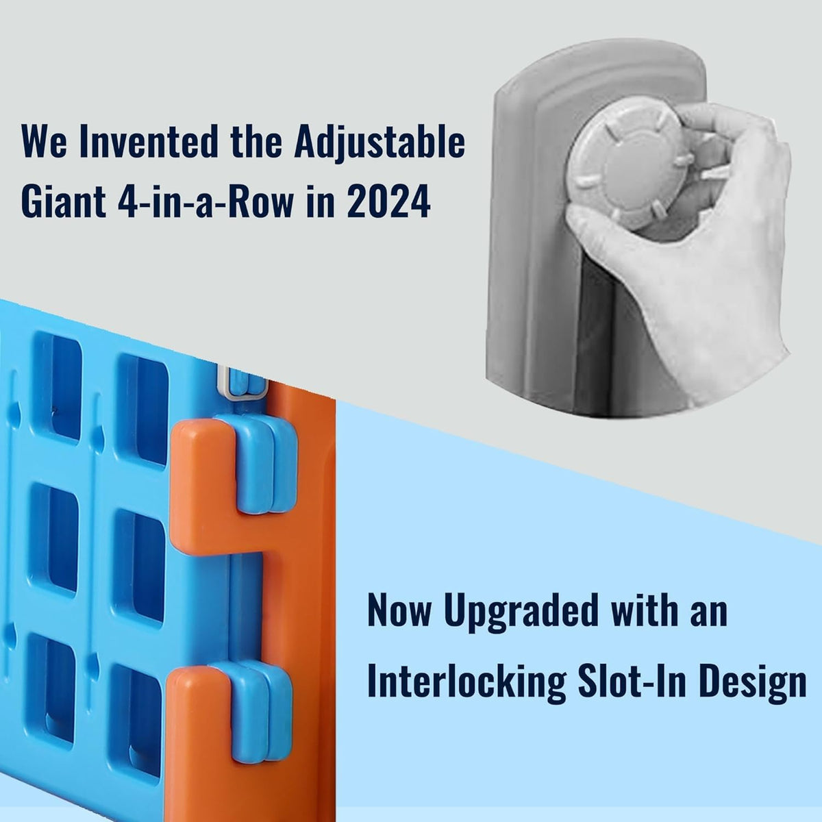 SDADI Click Giant 4-in-a-Row interlocking frame demonstrates stable, wobble-free play.