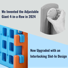 SDADI Click Giant 4-in-a-Row interlocking frame demonstrates stable, wobble-free play.
