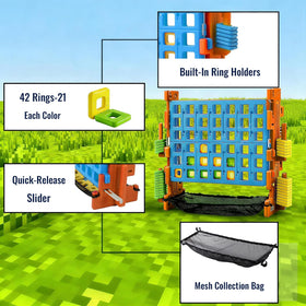 SDADI Click Giant 4-in-a-Row outdoor play in backyard or park.