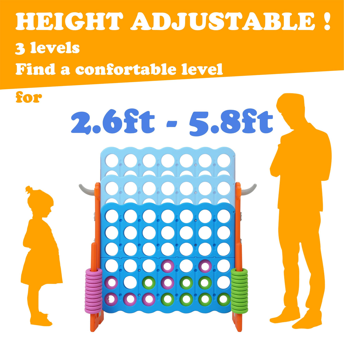 SDADI giant 4-in-row and ring toss combo in action supports social play