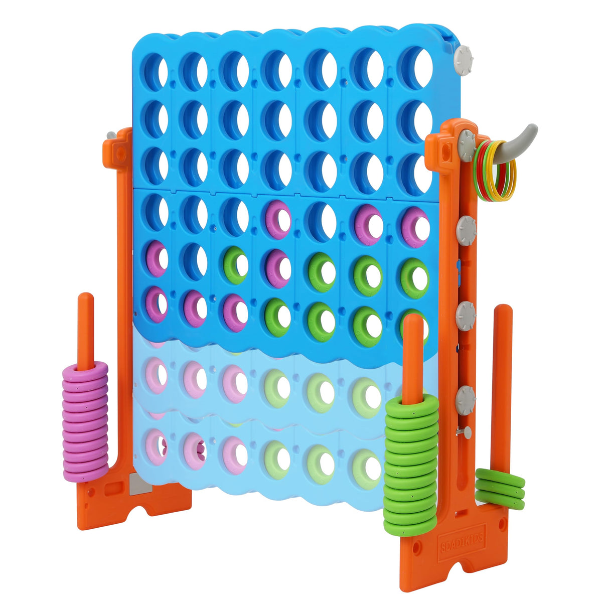 SDADI height adjustable giant 4-in-row setup for versatile backyard play