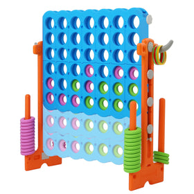 SDADI height adjustable giant 4-in-row setup for versatile backyard play