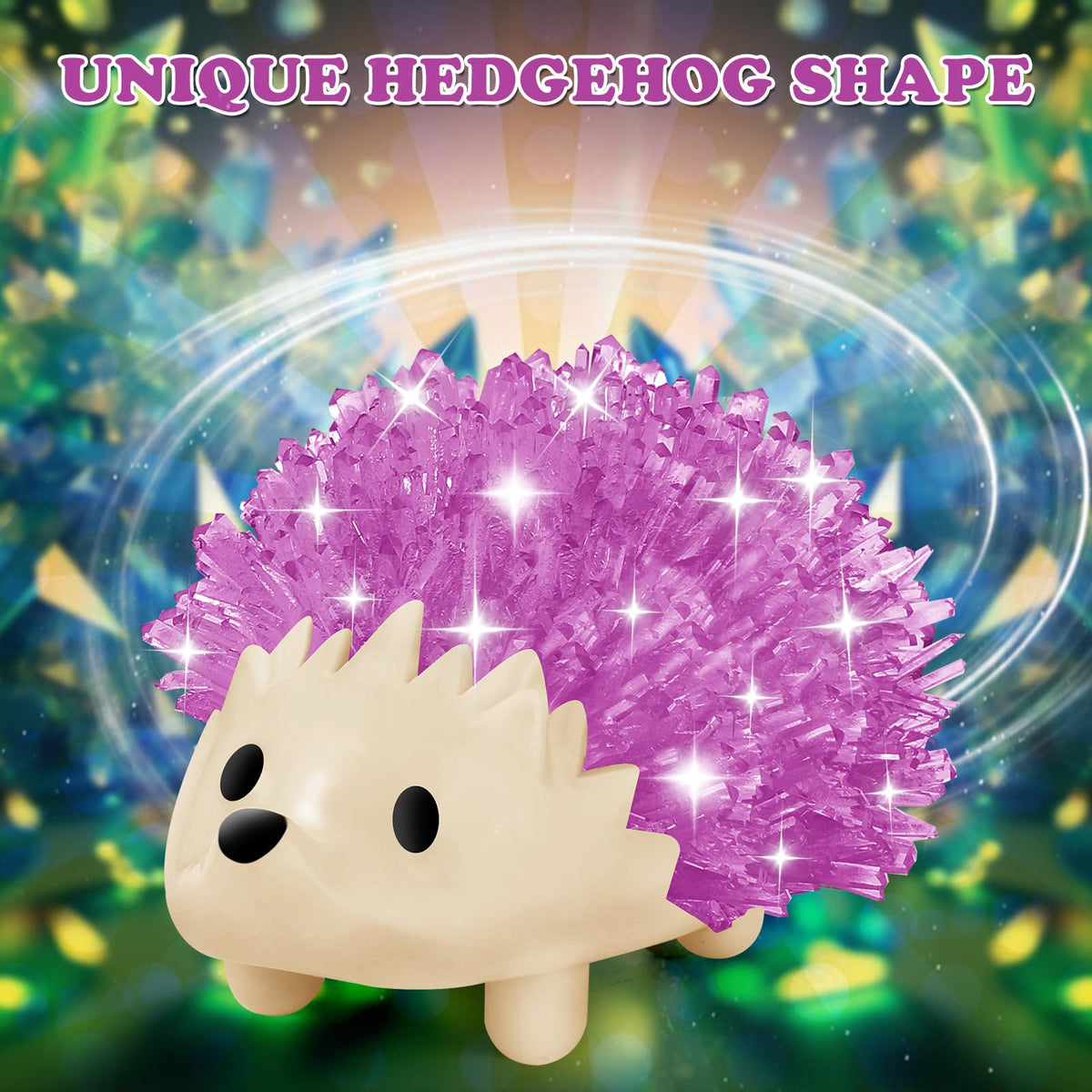 Sdaymol hedgehog purple crystal formation for vibrant experiments