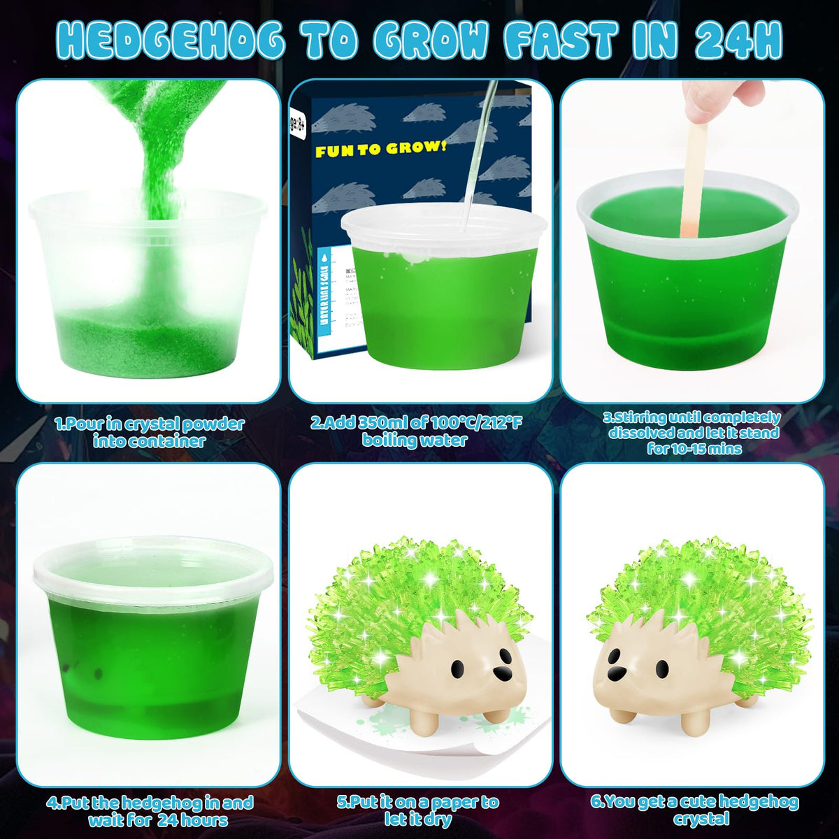 Sdaymol Hedgehog crystal models spark curiosity for kids