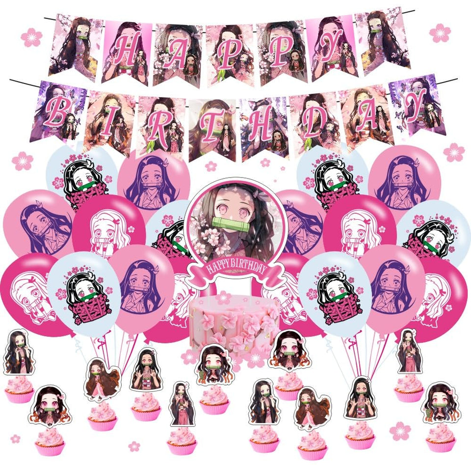 SDONY Nezuko banner for a vibrant birthday setup that photographs well.