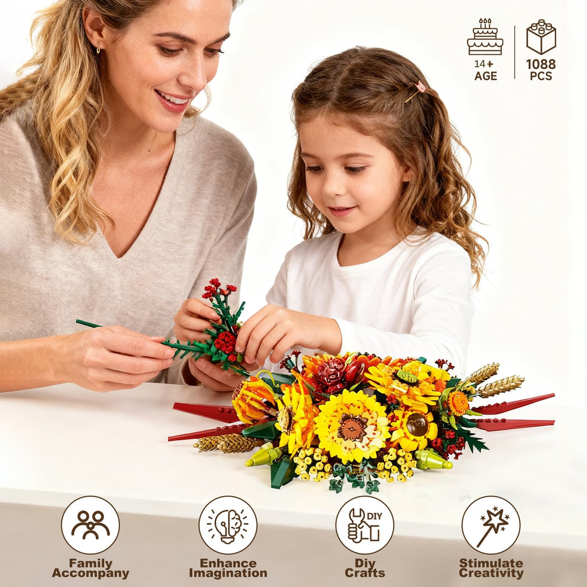 SDVWSF Sunflower brick kit gift packaging highlights premium gift potential