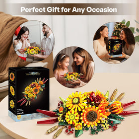 SDVWSF Sunflower home office decor blocks provide a vibrant desk accent