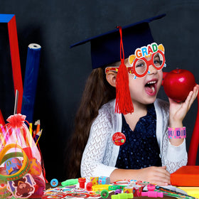 Seajan colorful plastic straws for drinks and crafts at graduation parties.