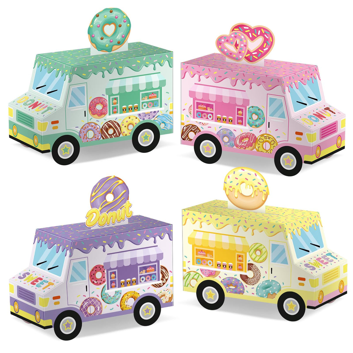 Seajan donut boxes—flat-pack 24-piece set ready to fill with treats.