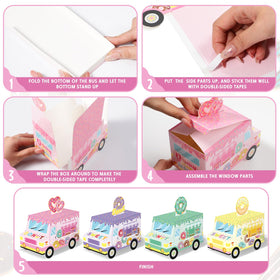 Seajan donut boxes showcase rich donut-element printing for festive look.