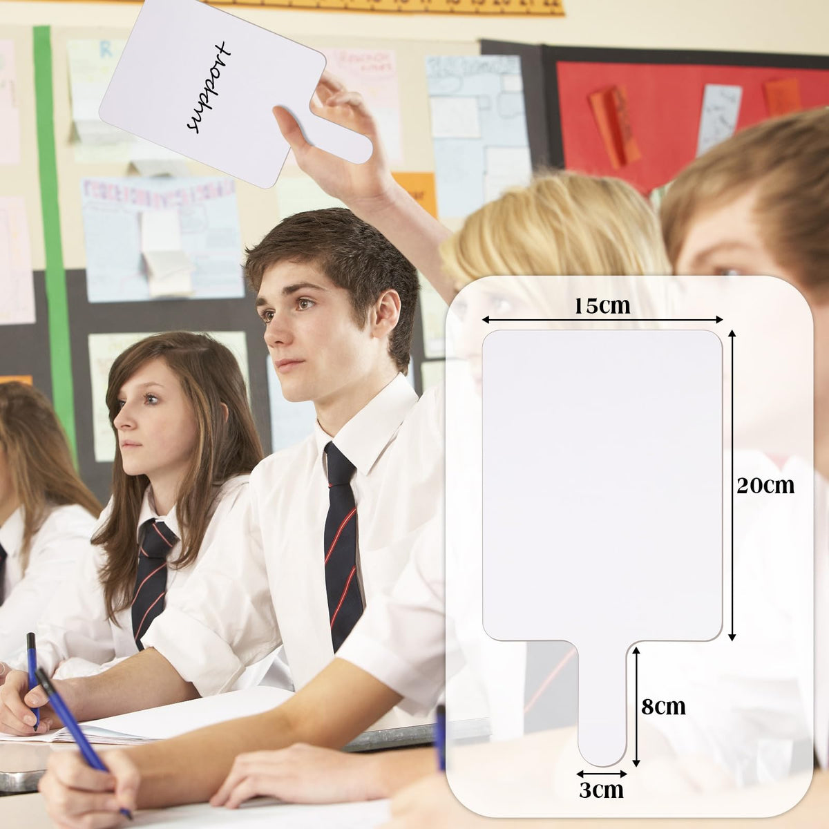 Seajan double-sided dry erase paddle with reusable writing surface
