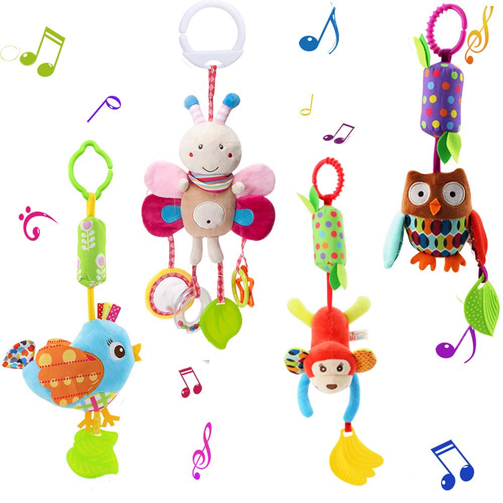 Sealive soft rattle stroller toy for teething and sensory exploration.