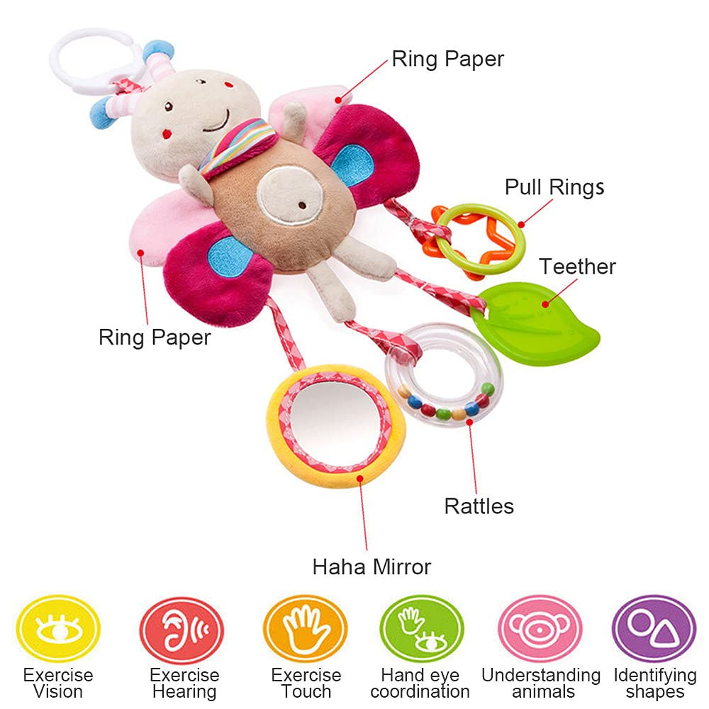 Sealive hanging plush crib toy inspires grasping and playful engagement.