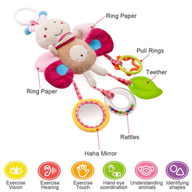 Sealive hanging plush crib toy inspires grasping and playful engagement.