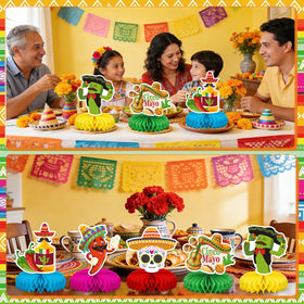 Sealmic Cinco de Mayo honeycomb centerpieces create instant table focal points