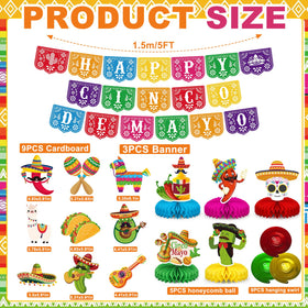 Sealmic Cinco de Mayo swirl cactus adds vibrant overhead decor for parties