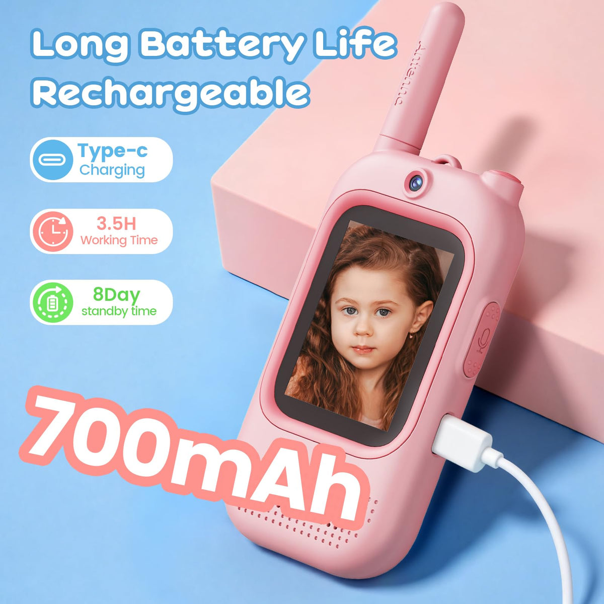 Seaonar compact lightweight walkie talkie for small hands