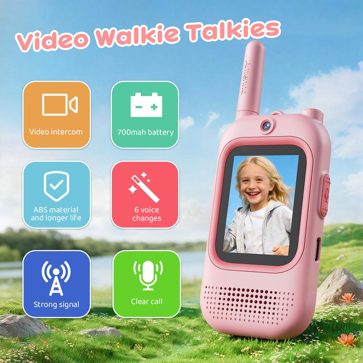 Seaonar video walkie talkie used during family trips and park outings.
