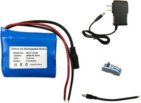 Seasider 12V battery front view, compact and ready to power RC cars and LEDs.