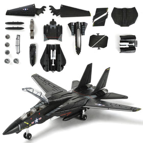 SEBUNAS 1:72 F-14 Tomcat model with movable wings for dynamic display.