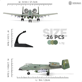 SEBUNAS A-10 Warthog model side profile reveals precise textures and shapes