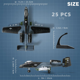 SEBUNAS A-10 Warthog wings detail for authentic shelf display