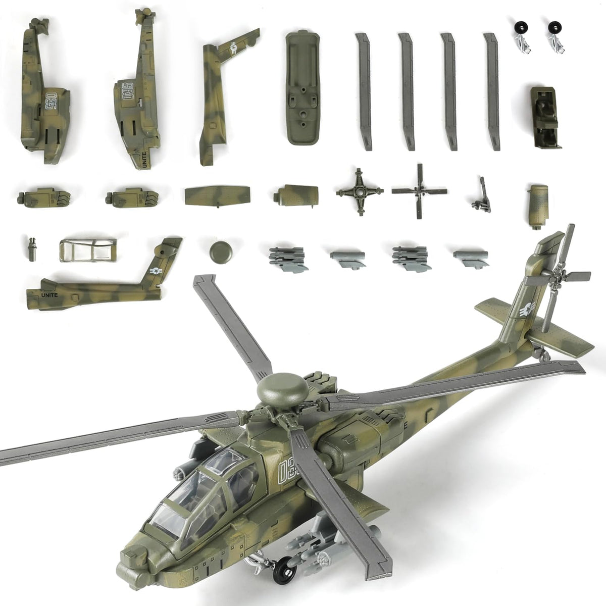 SEBUNAS AH-64 Apache 1:72 box front displays branding for collectors.