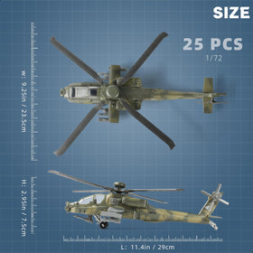 SEBUNAS 1:72 Apache parts layout helps beginners verify components.
