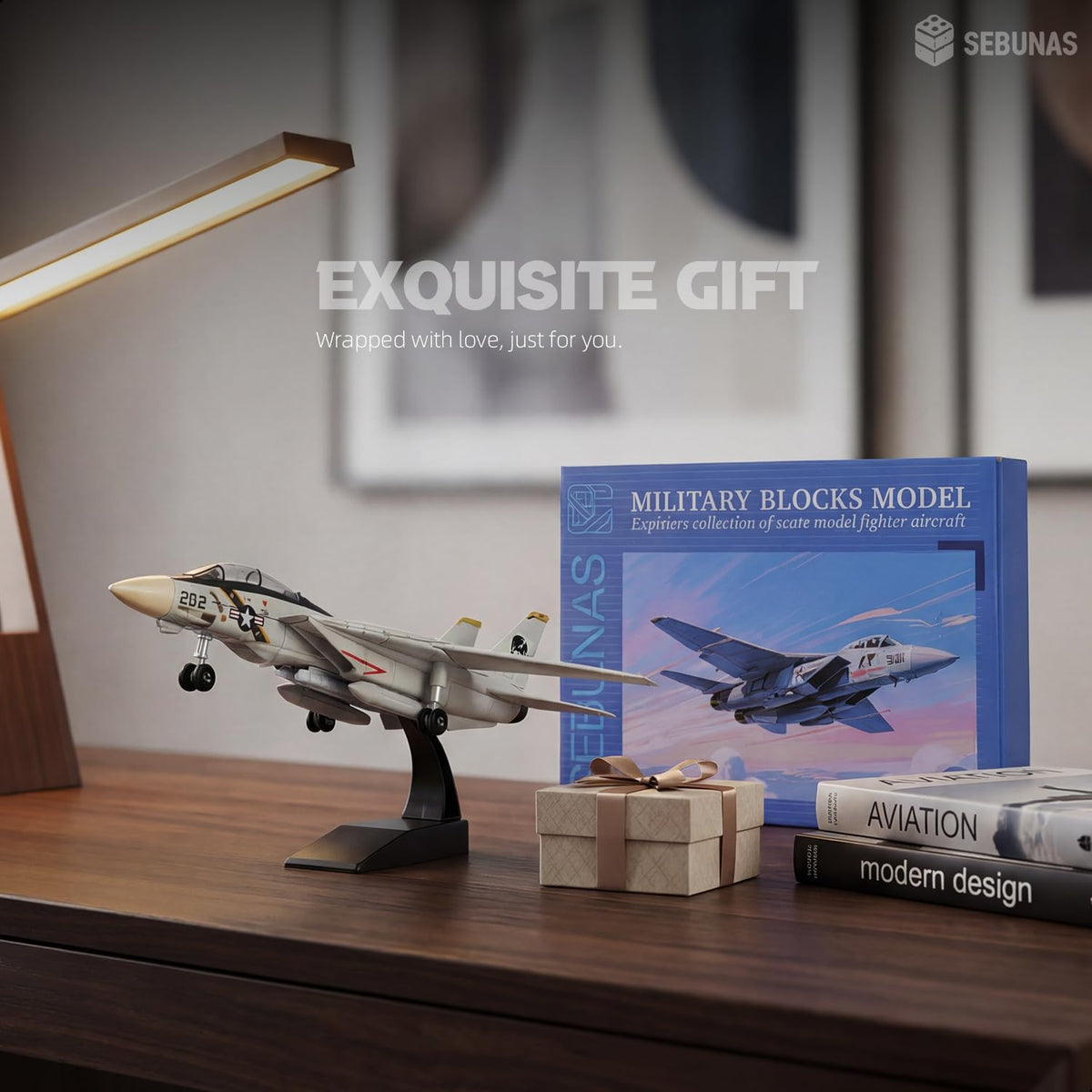 SEBUNAS F-14 Tomcat gift-ready set for enthusiasts.