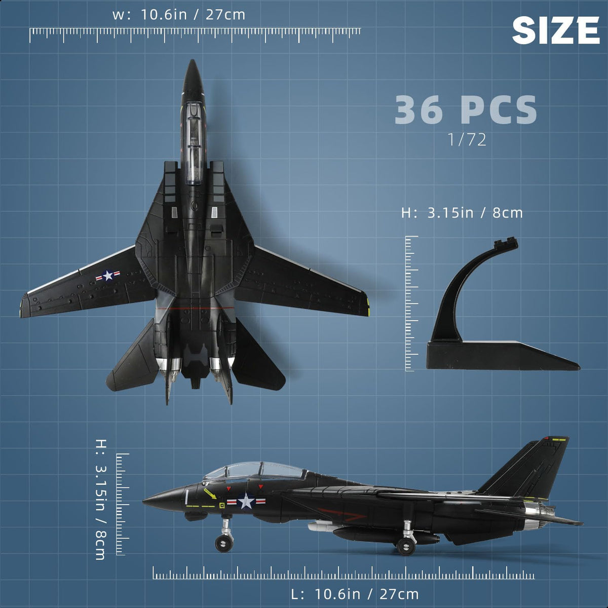 SEBUNAS F-14 Tomcat cockpit opens for realistic posing.