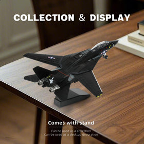 SEBUNAS F-14 Tomcat kit includes a sturdy display stand.